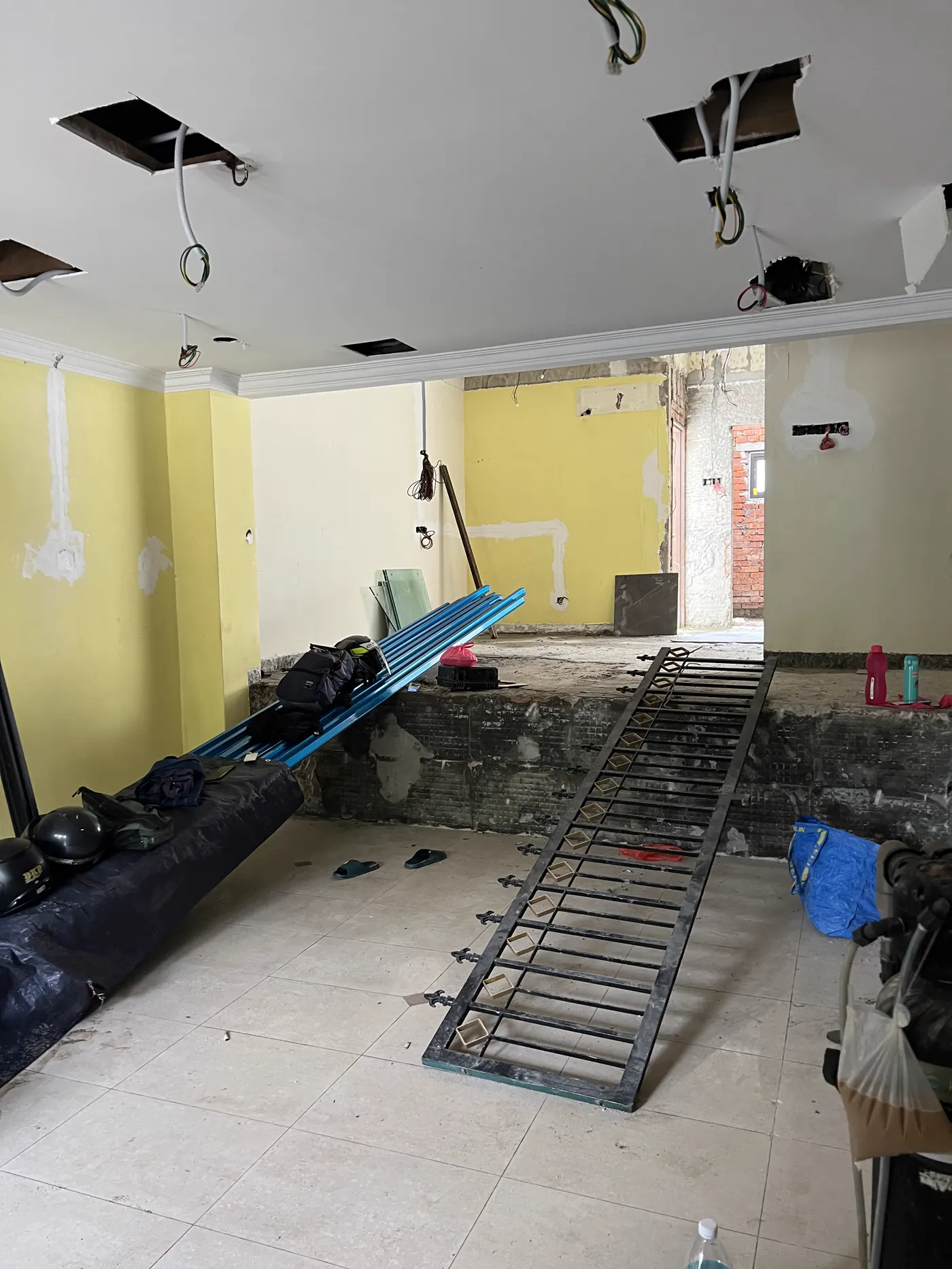 Interior renovation work in progress at Taman Desa