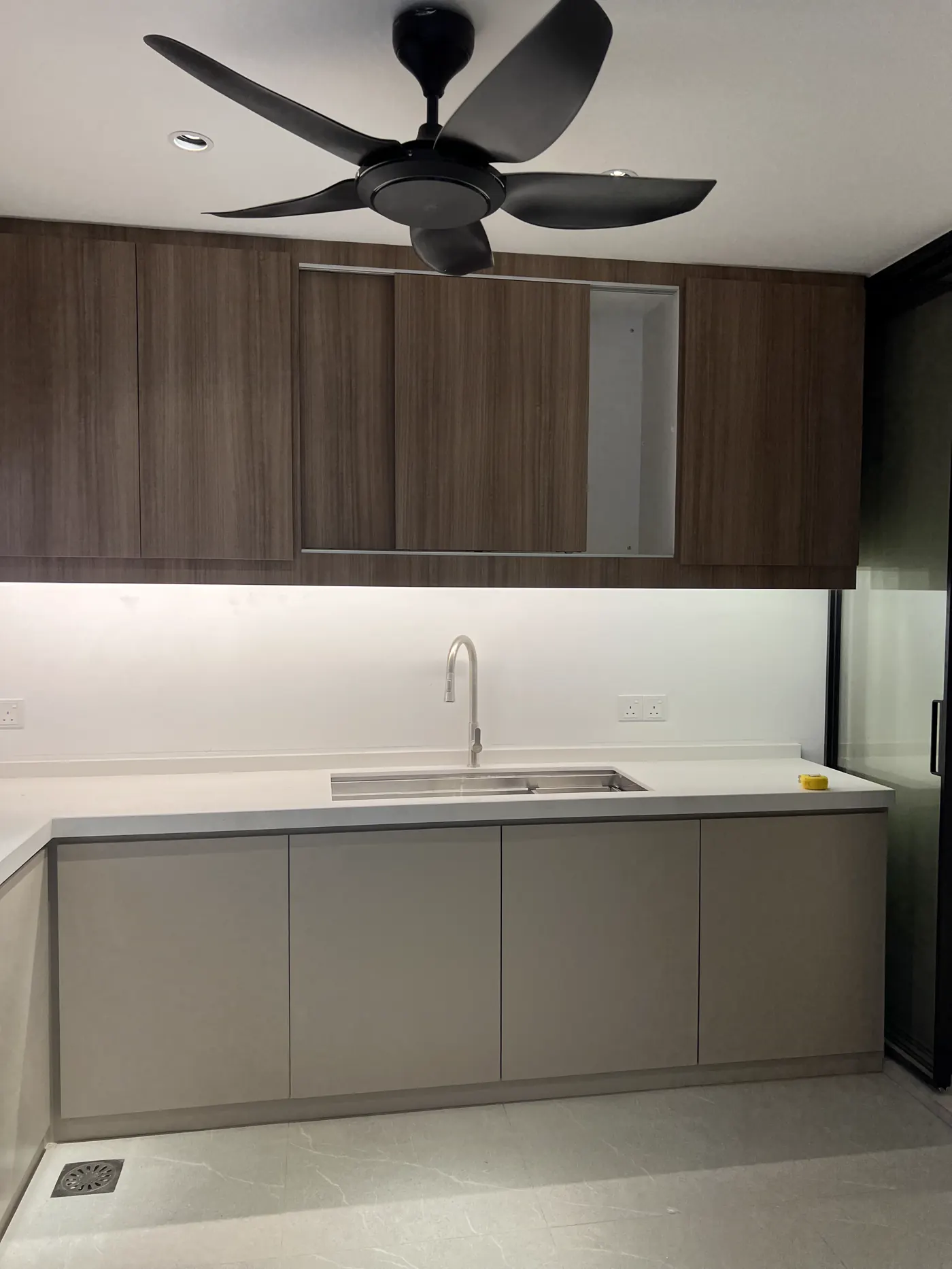 Completed custom kitchen cabinets at Taman Desa